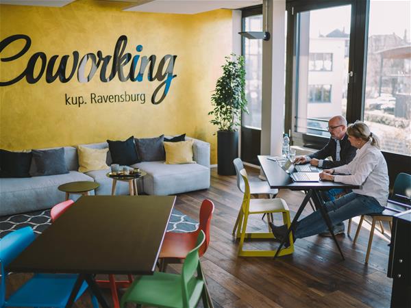 Lounge-Bereich im Coworking kup. Ravensburg